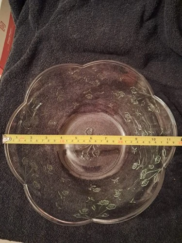 Vintage Anchor Hocking Savannah Clear 12" Salad Bowl