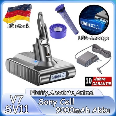 Für Dyson V7 SV11 9Ah Akku mit LED-Anzeige Animal Fluffy Staubsauger Sony Cell