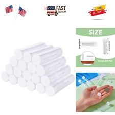 100Pcs Transparent Clear Plastic Small Empty Storage Tubes Bead Container Set...