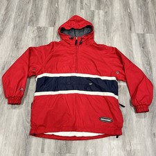 Vintage Abercrombie Fitch A-Tech Performance Jacket Red Fleece Lined Small