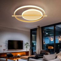Deckenlampe Deckenleuchte Esszimmerleuchte Alu Goldfarben 1 Flammig Led L 40 Cm