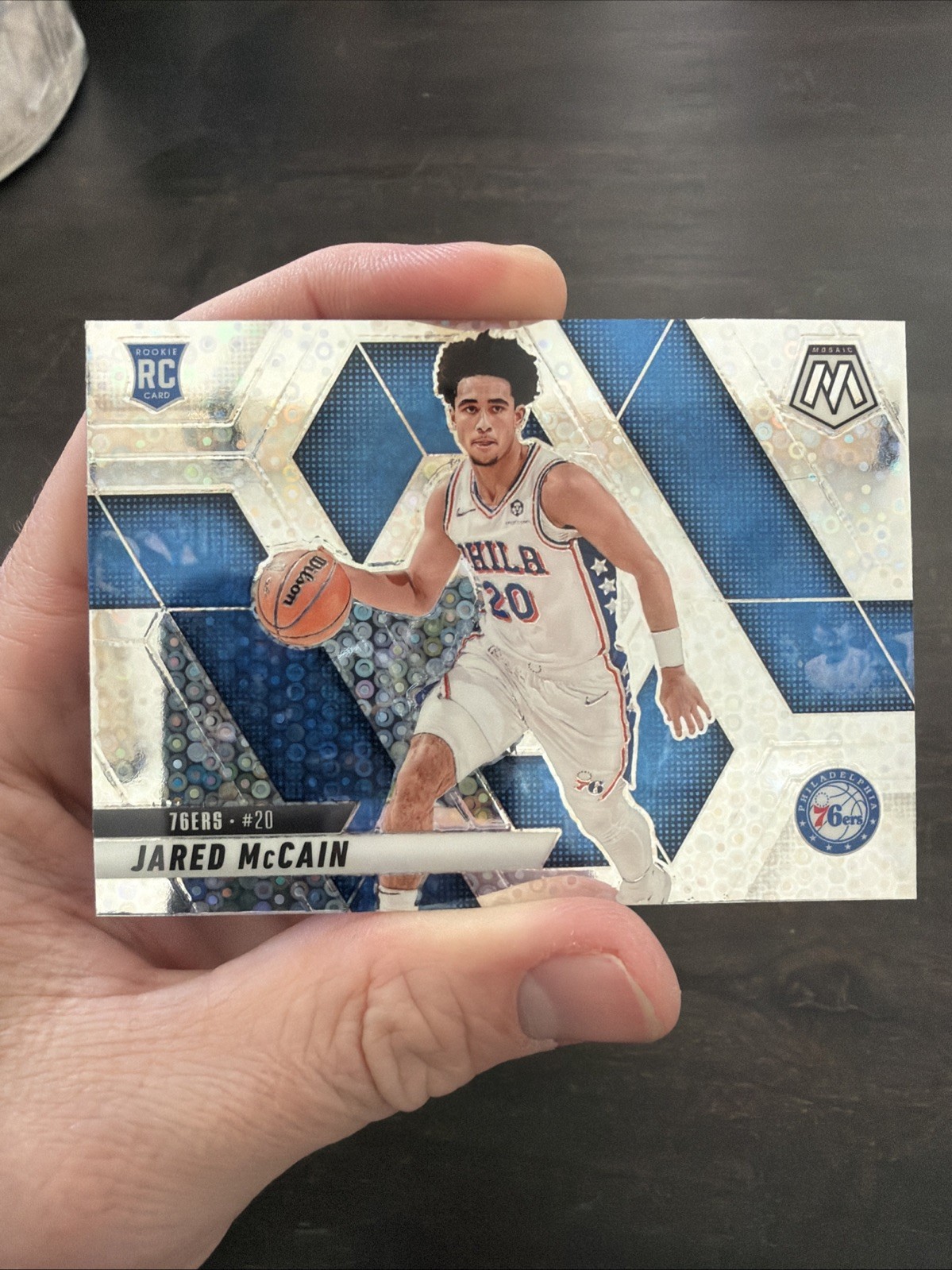 Jared McCain 2024-25 Panini Mosaic Fast Break Variation Disco Prizm RC #228