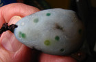 GOBI AGATE NECKLACE GREEN/WHITE 1.3x.87x.54inchs GOBI DESERT MONGO #115 — photo 10