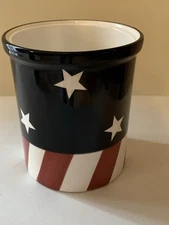 Los Angeles Pottery Laurie Gates Design Stars & Stripes America Utensil Holder