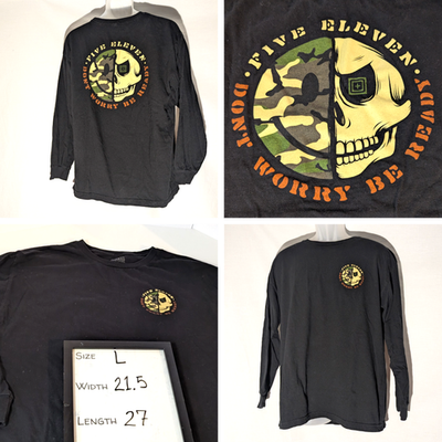 5.11 Tactical Don't Worry Be Ready, Long Sleeve T-Shirt Size Large