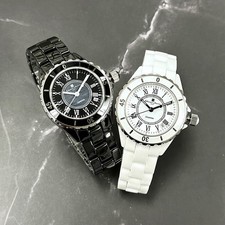 Salvatore Mara Par Reloj Cerámica Pulsera Par Reloj SM23103-BKR SM23103-WHR