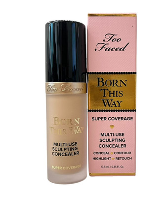 Too Faced Born This Way Super Coverage Multi-Use Concealer, Full sz, COOKIE, NIB