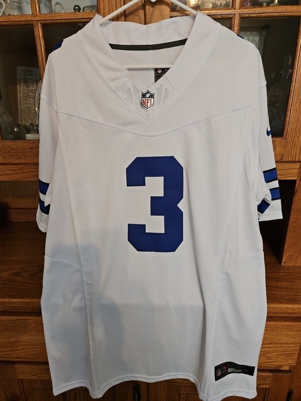 New Dallas Cowboys  #3 George Pickens White Jersey sz: Large