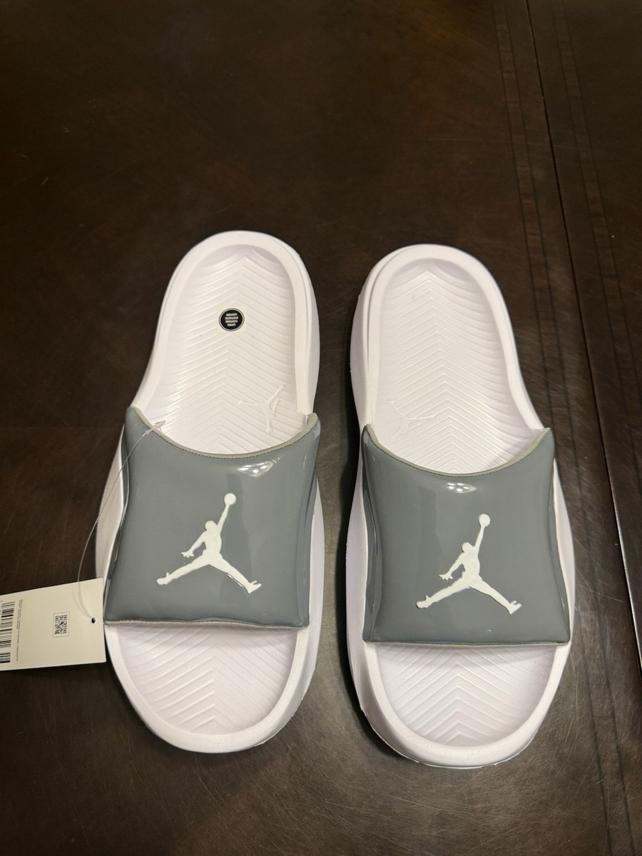 New Nike Air Jordan Slides Sandals Gray White Size US 11 | eBay display picture 2