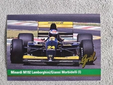 1992 Grid Motorcard Formula 1 Gianni Morbidelli #23