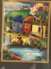 Shlomo Alter Jewish Art Serigraph On Paper Judaica Art Vintage Lt Ed 206/490