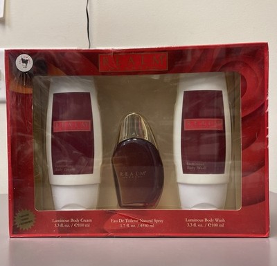 REALM for Women Pheromone EDT  Spray 1.7 FL OZ, Body Cream & Body Wash 3.3 FL OZ