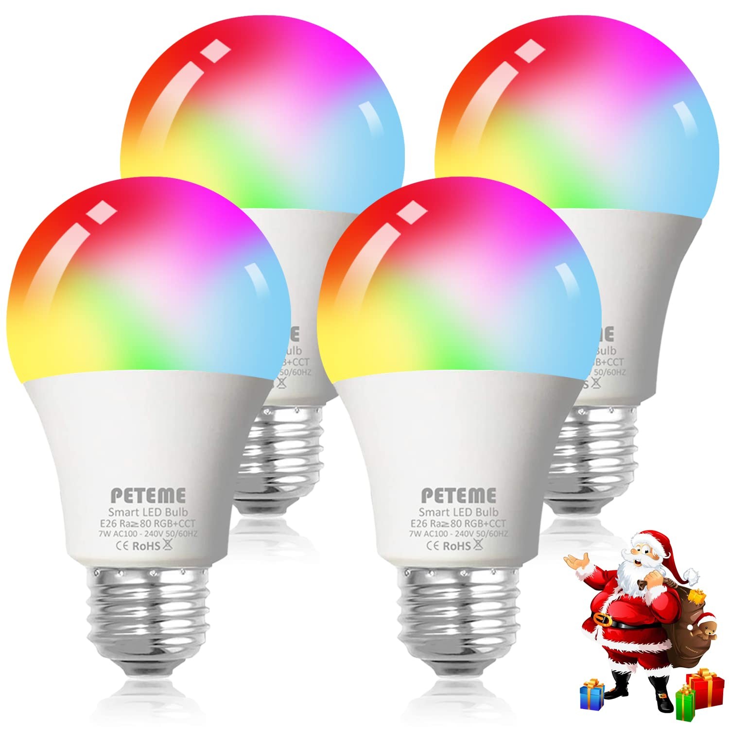 Smart WiFi Alexa Light Bulb, Led RGB Color Changing Bulbs, C