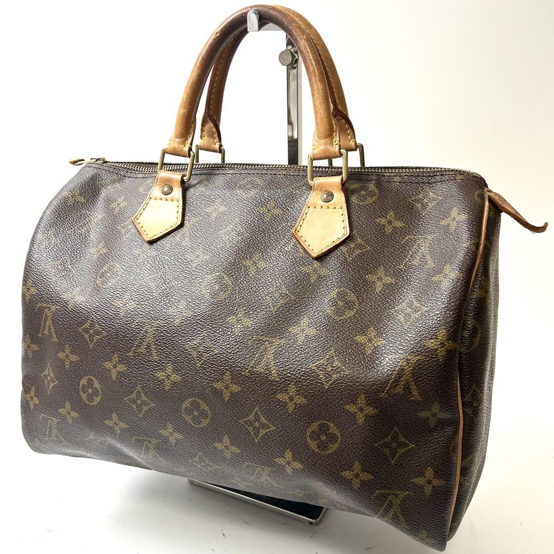 LOUIS VUITTON Monogram Speedy 30 Brown PVC Leather Handbag Tote M41526-image