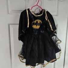 Rubie's Batgirl Girls Costume Dress Black Gold