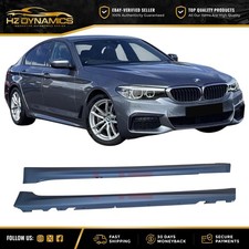 F�R BMW 5ER G30 SEITENSCHWELLER M SPORT LOOK IN GRAU GRUNDIERUNG 2017-2023 ABS UK