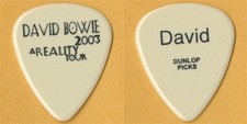 David Bowie 2003 Reality concert tour David's personal band/stage Guitar Pick