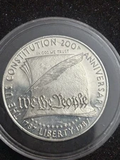 ￼ 1987 Proof silver dollar Us Constitution 200th Anniversary “We The People” 
