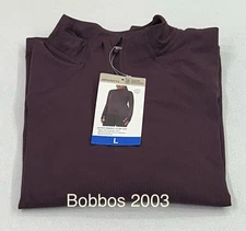 Mondetta Women's Active Ribbed 1/2 Zip Top, Purple, Size L