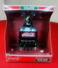 Vtg Coca-Cola Blown Glass Ornament Coke Bottle Crate Holiday Collectible NOS
