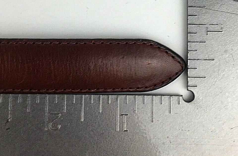 Kenneth Cole Mujer Marrón Elegante Cinturón Cuero Talla M/29 Tono Dorado Hebilla 9217X Foto 3 de 4