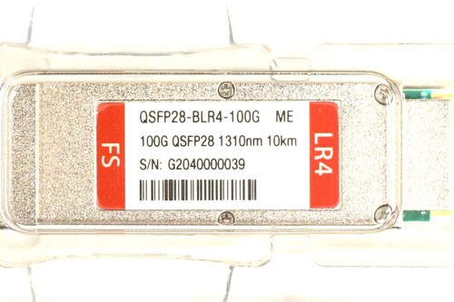 FS 100G QSFP28 1310nm 10Km QSFP Transceiver P/N: QSFP28-BLR4-100G Brand New - Picture 2 of 2
