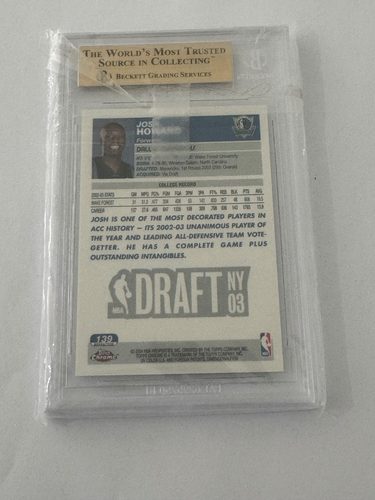 Josh Howard 03-04 Topps Chrome rc Refractor - BGS 9.5 - Picture 2 of 2