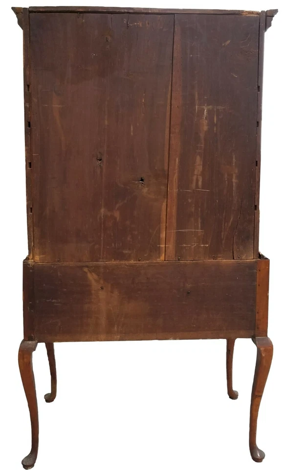 18th C. Queen Anne American Maple New England High Boy Flat Top, Rhode Island - Imagem 2 de 4
