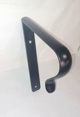 Small 1/2 round safety RAILS 1 step stairs doorway entrance stoop black hardware