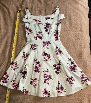 Hot Topic XS Mint Green Floral Shoulder Strap Dress With tags Casual  Fashion | eBay