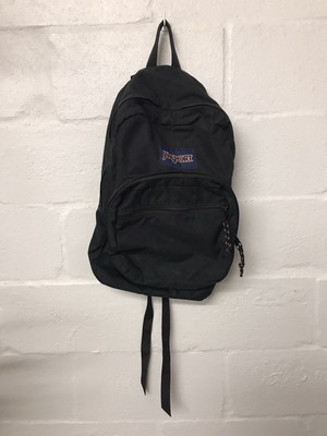 solid black backpack