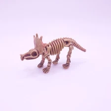 A&A Brown Stegosaurus Triceratops Dinosaur Mini 90's Museum of Science Toy