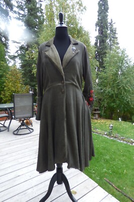 W ARATTA SILENT JOURNEY SAGE GREEN GOTH PIXIE FAIRY STEAMPUNK COAT XL