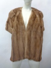 EXCELLENT PASTEL MINK FUR STOLE WRAP SHAWL WOMEN WOMAN SIZE 15" X 58"