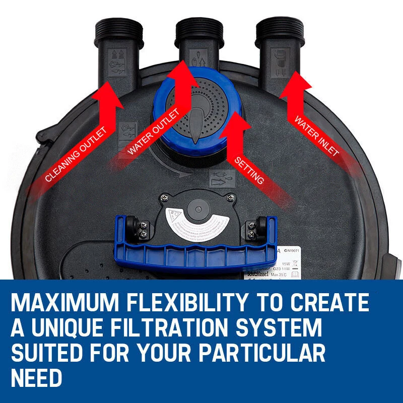 Aquarium External Canister Filter Aqua Fish Tank Pond Water UV Light 10000 L/H - image 3 of 4