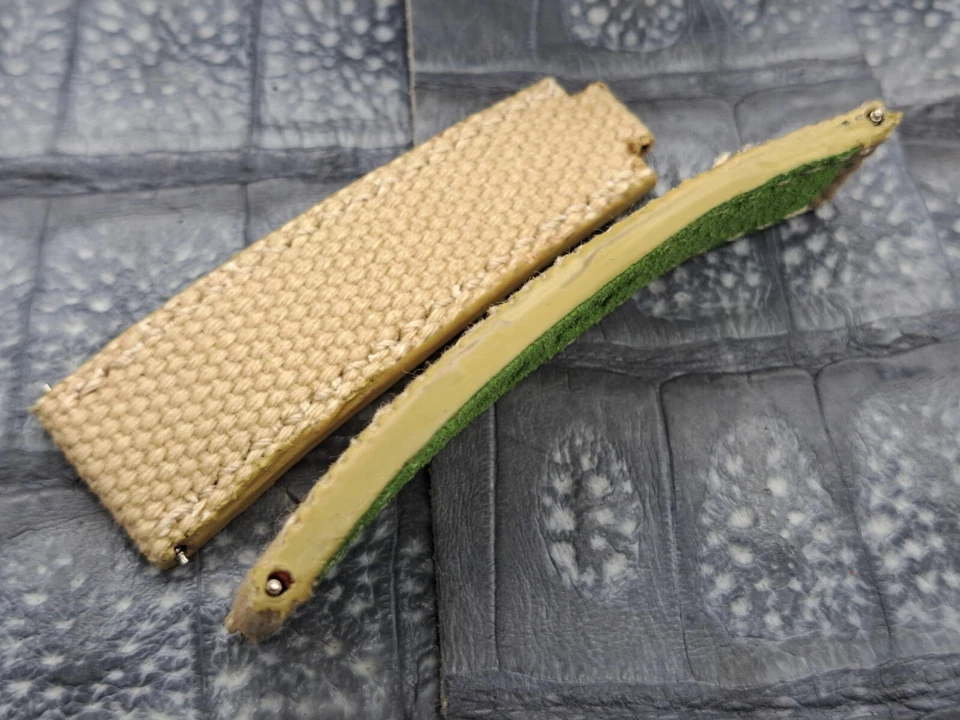 Correa de reloj de lona de 20 mm/16 mm moda militar moda minimalista Foto 2 de 4