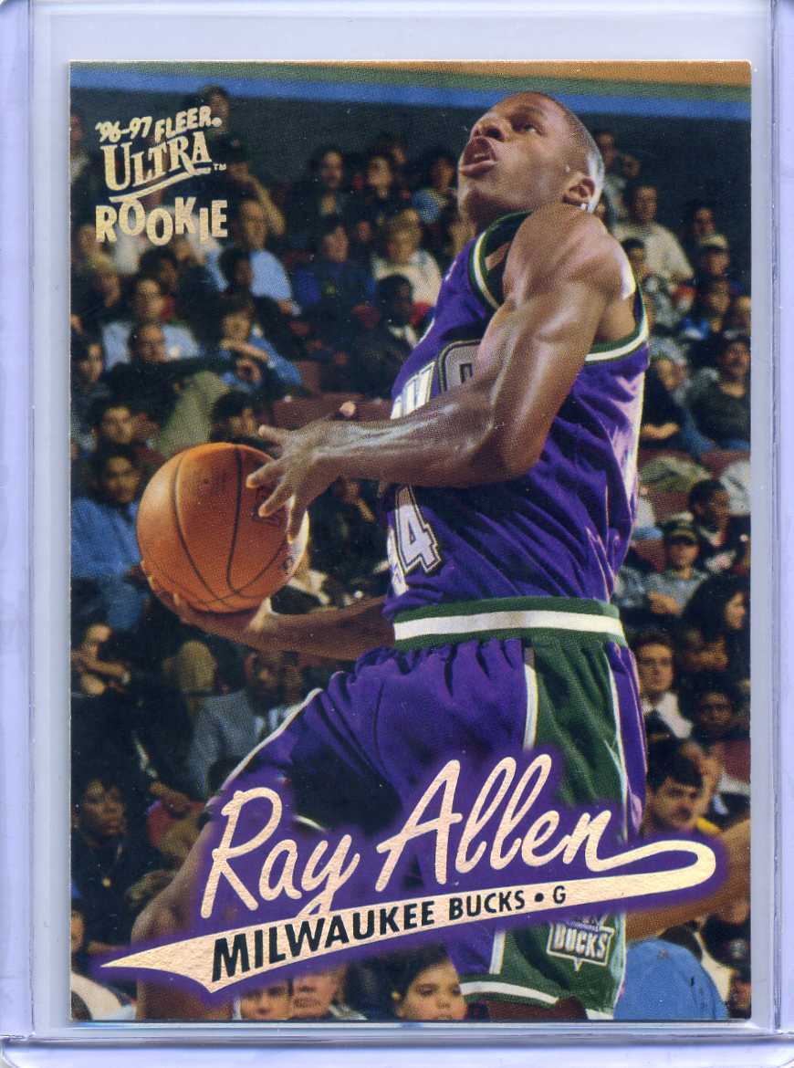 RAY ALLEN 1996-97 Fleer Ultra ROOKIE CARD #60 - BUCKS | eBay
