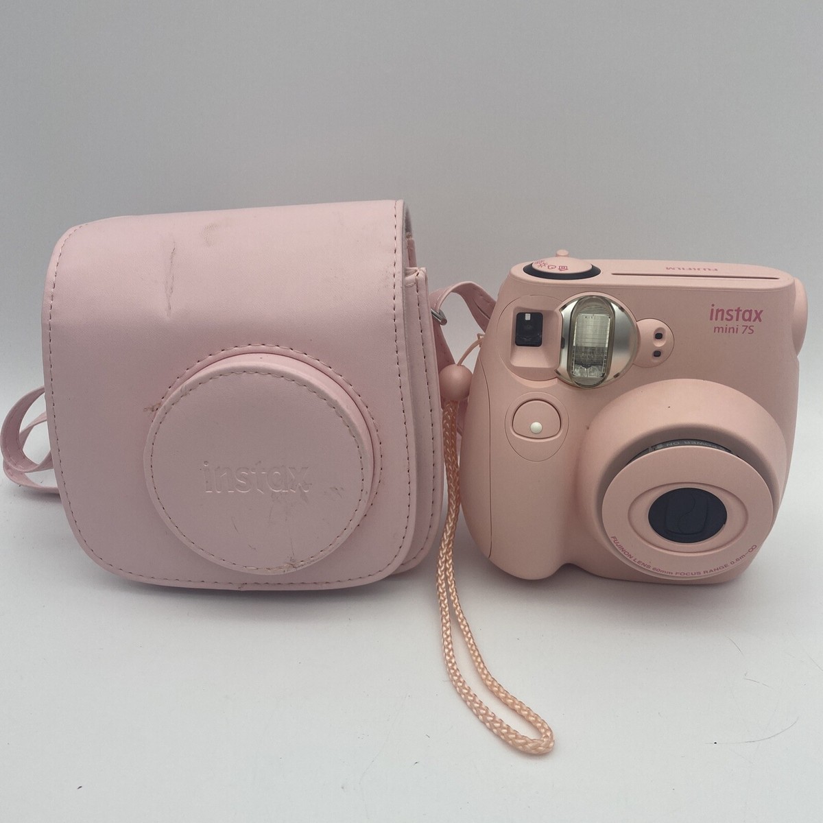 FUJIFILM - Mini 7s Pastel Pink Instax Instant Camera w/ Carrying
