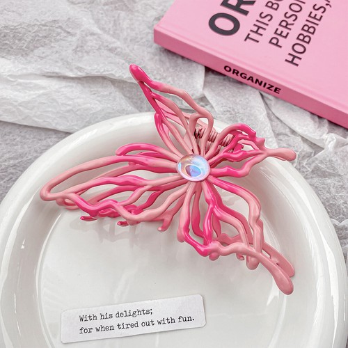Claw Hair Clips Large Butterfly Shape Girl Crystal Barrette Vintage Accessories - Picture 11 of 12