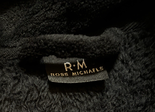 Men's Ross Michael's Belted Plush Bathrobe Black Size Large Shawl Collar Size XL - Picture 9 of 9