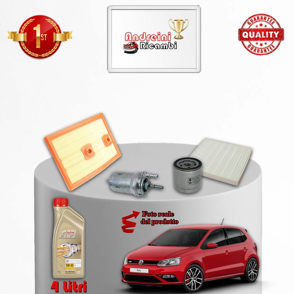 Wartungsset 4 Filter Und ÖL Vw Polo V 6R 1.4 Tsi 110KW 150PS Ab 2014-image