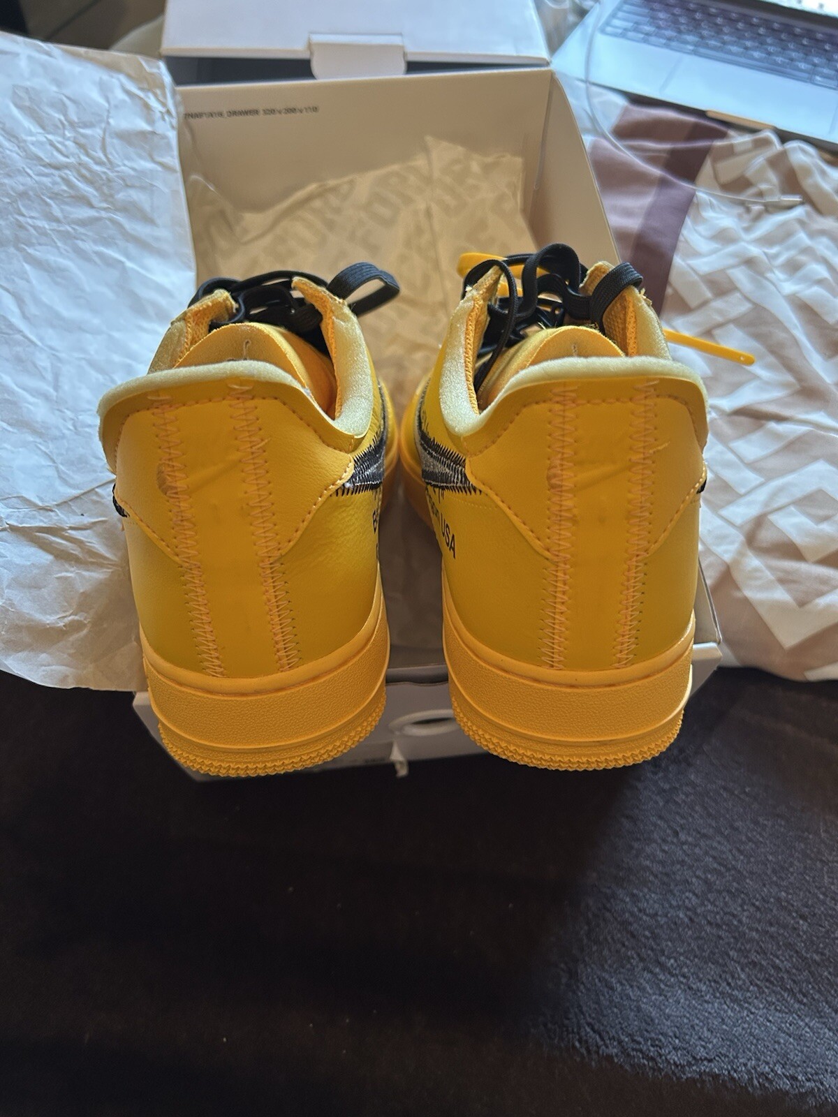 OFF WHITE X NIKE Nike X Off White Airf Force 1 "Lemonade" US 8