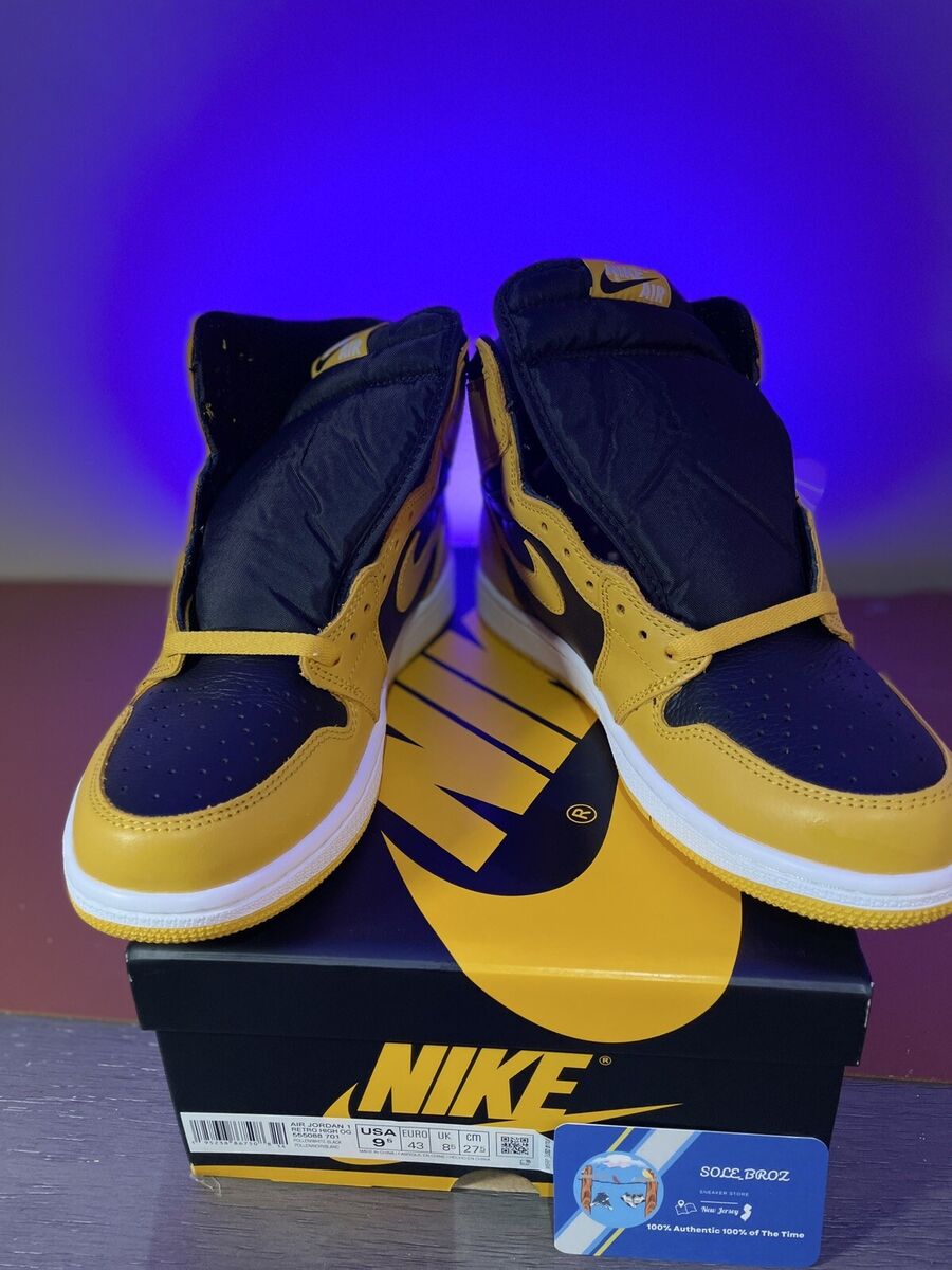Jordan 1 High Pollen Men Size 9.5 555088-701 Nike Air Retro Jordan 1 High Pollen Men Size 9.5 555088-701 Nike Air Retro