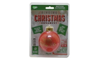 Motion Activated Singing Christmas Ornament- Merry ...