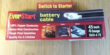 Ever Start 45" long 4 gauge Black Battery Cable SS45-4-75
