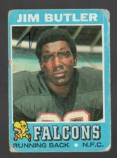 1971 Topps Jim Butler Atlanta Falcons #2 Poor (worn corners, ink)