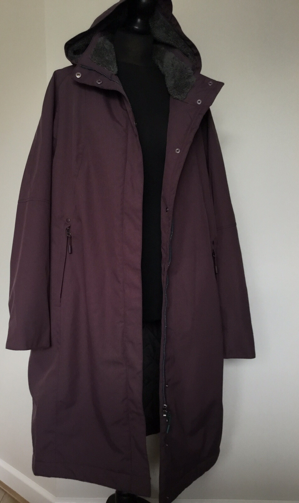 SEASALT JANELLE2 COAT UK20 Purple waterproof breathable quilt &Fleece