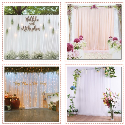 Ice Silk Backdrop Curtains Wedding Birthday Photography Stage Background Drapes - Bild 2 von 42