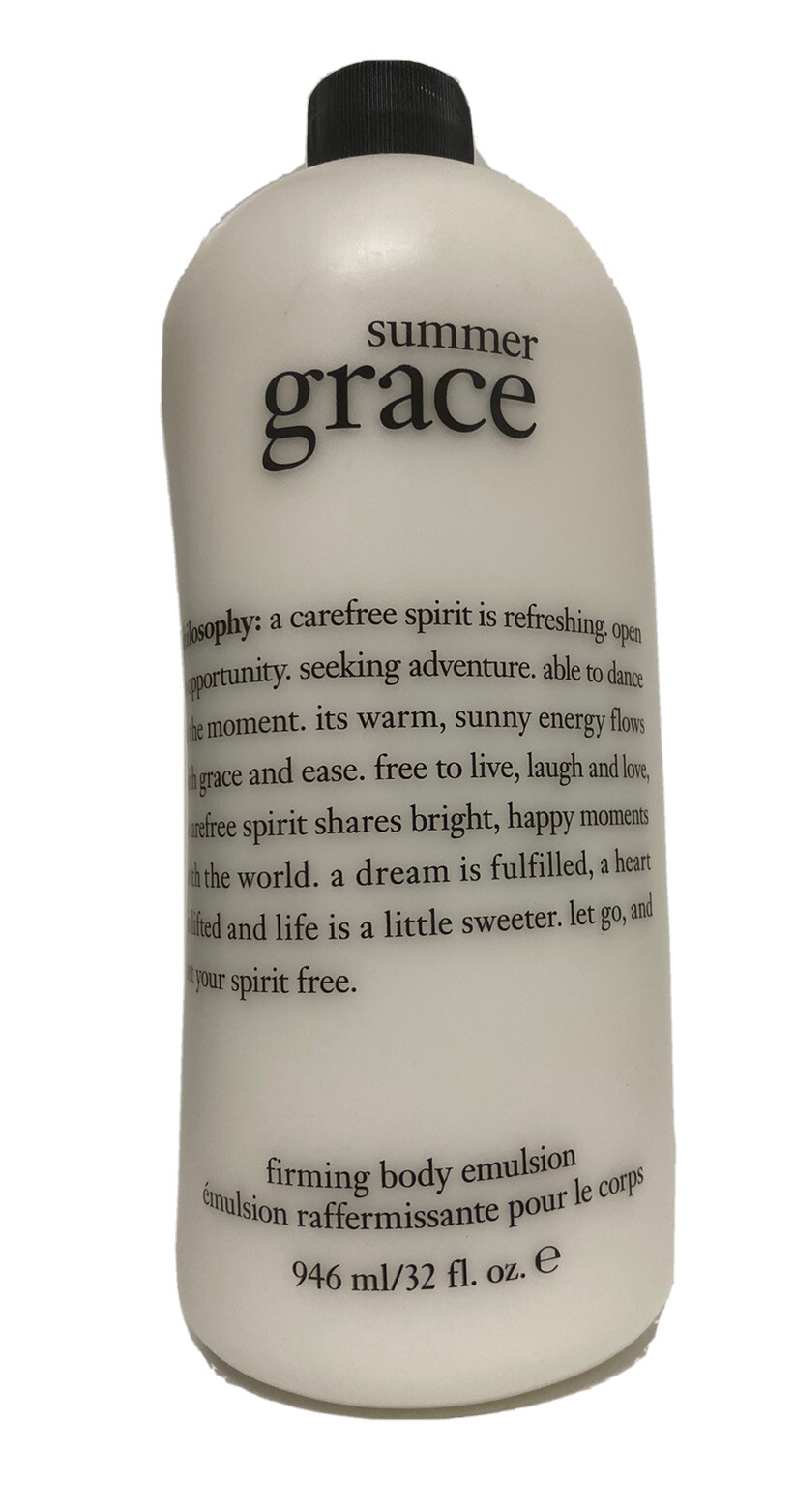 Philosophy SUMMER GRACE Firming Body Emulsion sealed with pump 32 oz.