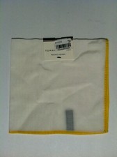 TOMMY HILFIGER MENS NEW BEIGE 70 COTTON 30 SILK POCKET SQUARE YT SIZE:13"X13"
